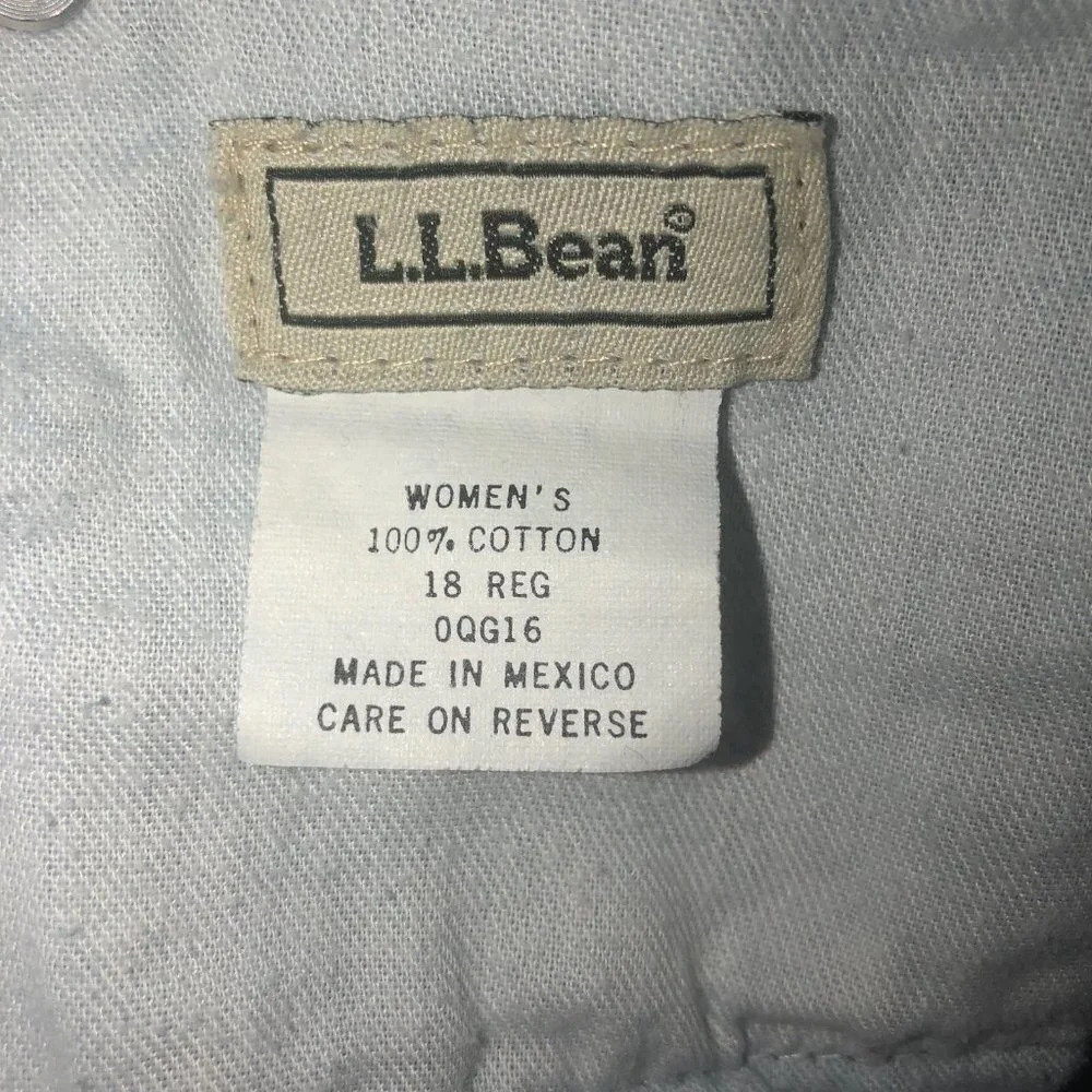 VINTAGE L.L. BEAN Sz 18 Reg. Women's Plus Size Light Wash High Waisted Mom Jeans - Picture 3 of 7